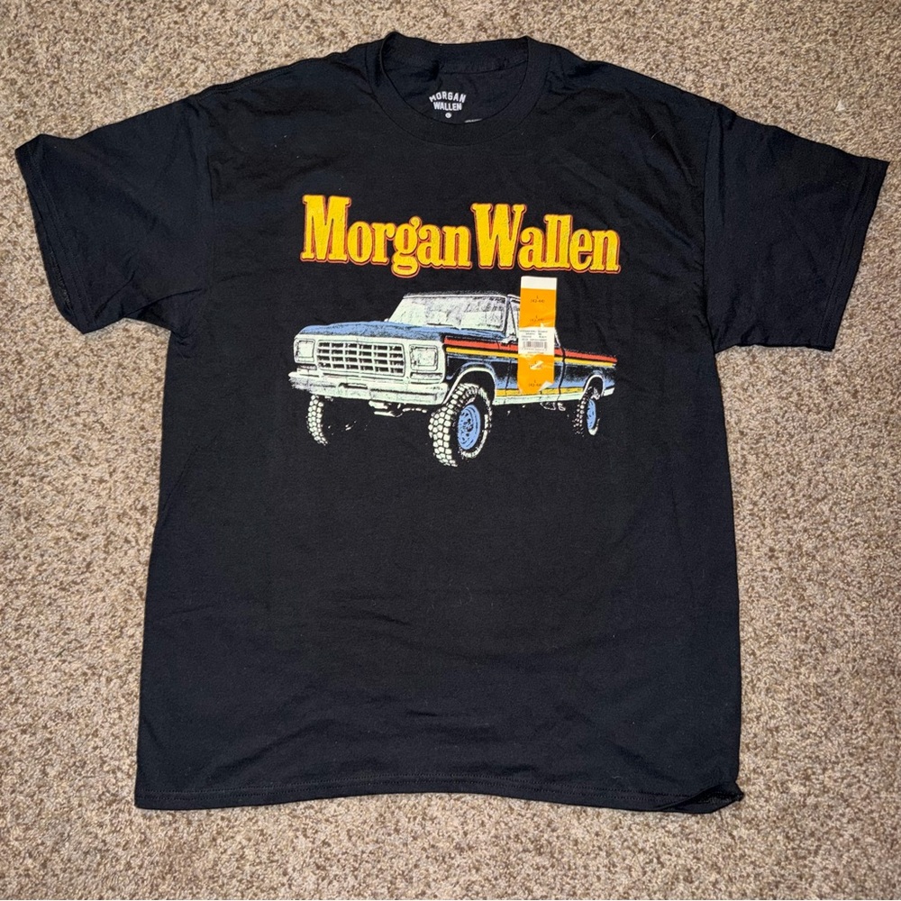Morgan Wallen Men's Black Graphic T-shirt size Large New